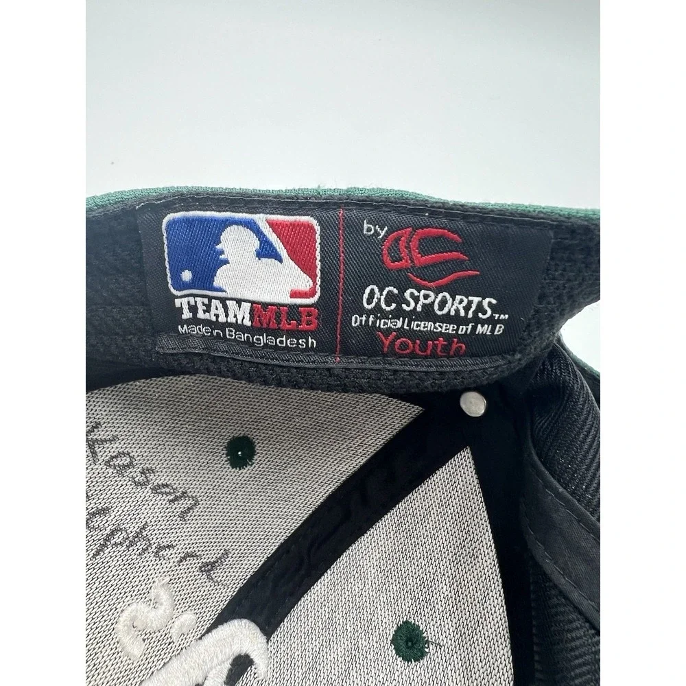 Oakland Athletics A's YOUTH Adjustable Team MLB OC Sports Green Yellow Hat Cap